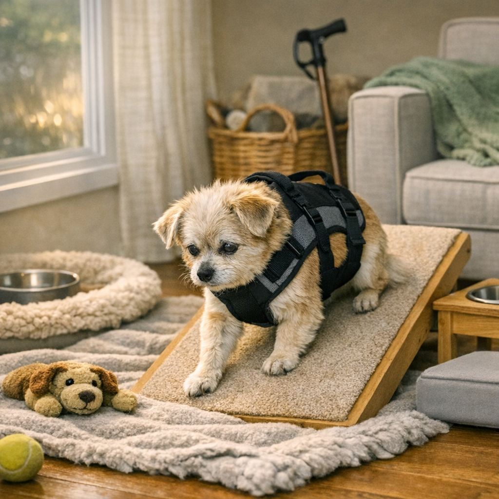 Mobility in aging dogs often declines gradually, showing up as stiffness, hesitation, or slower movement. With supportive care—like gentle exercise, joint-friendly surfaces, and harnesses for stability—senior dogs can maintain comfort, confidence, and independence well into their later years.
