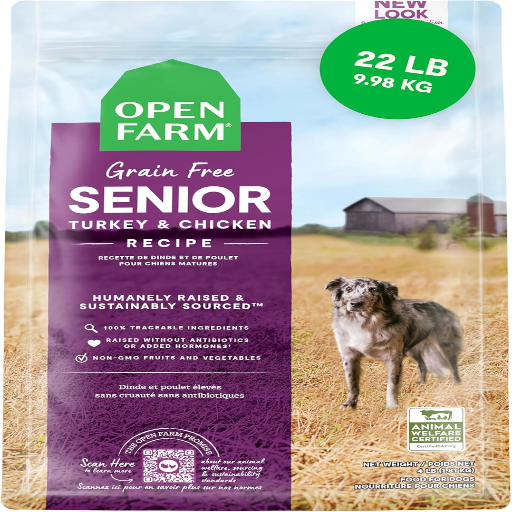 Open Farm, Grain-Free Dry Dog Food for Senior Dogs, Complete & Balanced Kibble to Support Joints & Mobility, Sustainably & Ethically Sourced Ingredients