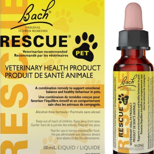 Bach Rescue Pet Dropper, 10mL – a natural flower essence for dogs, cats, and horses, perfect for easing stress during thunder, fireworks, or travel.