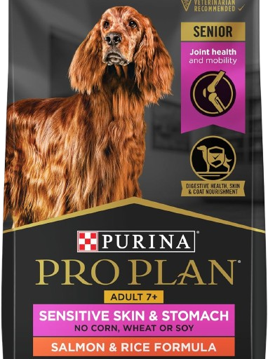Purina Pro Plan Dry Dog Food Adult 7+ Sensitive Skin & Stomach