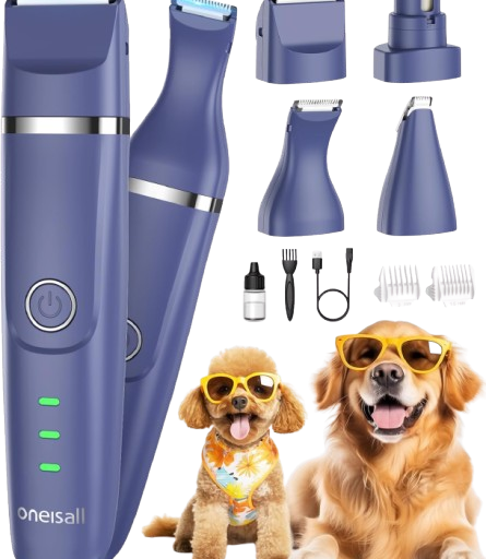 oneisall 4-in-1 Cordless Dog Grooming Kit