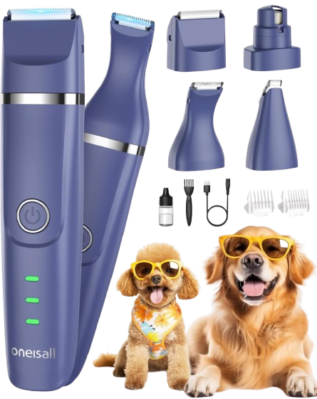 oneisall 4-in-1 Cordless Dog Grooming Kit
